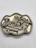 Vintage 1983 Siskiyou Buckle Co Country Band Belt Buckle Mens Silver Western