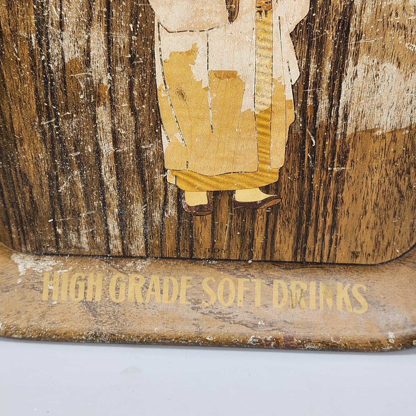 Vintage Palermo Bottlers Co Advertising Tray Geisha Soft Drink Soda Metal Tray