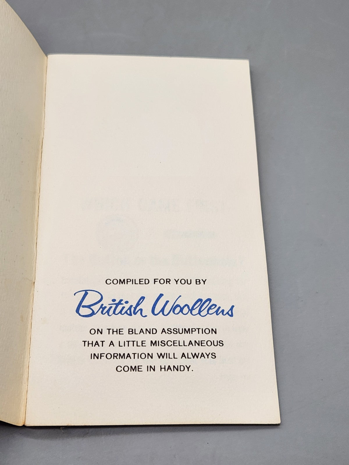 Vintage British Woollens Fashion History Booklet Menswear Advertising Ephemera