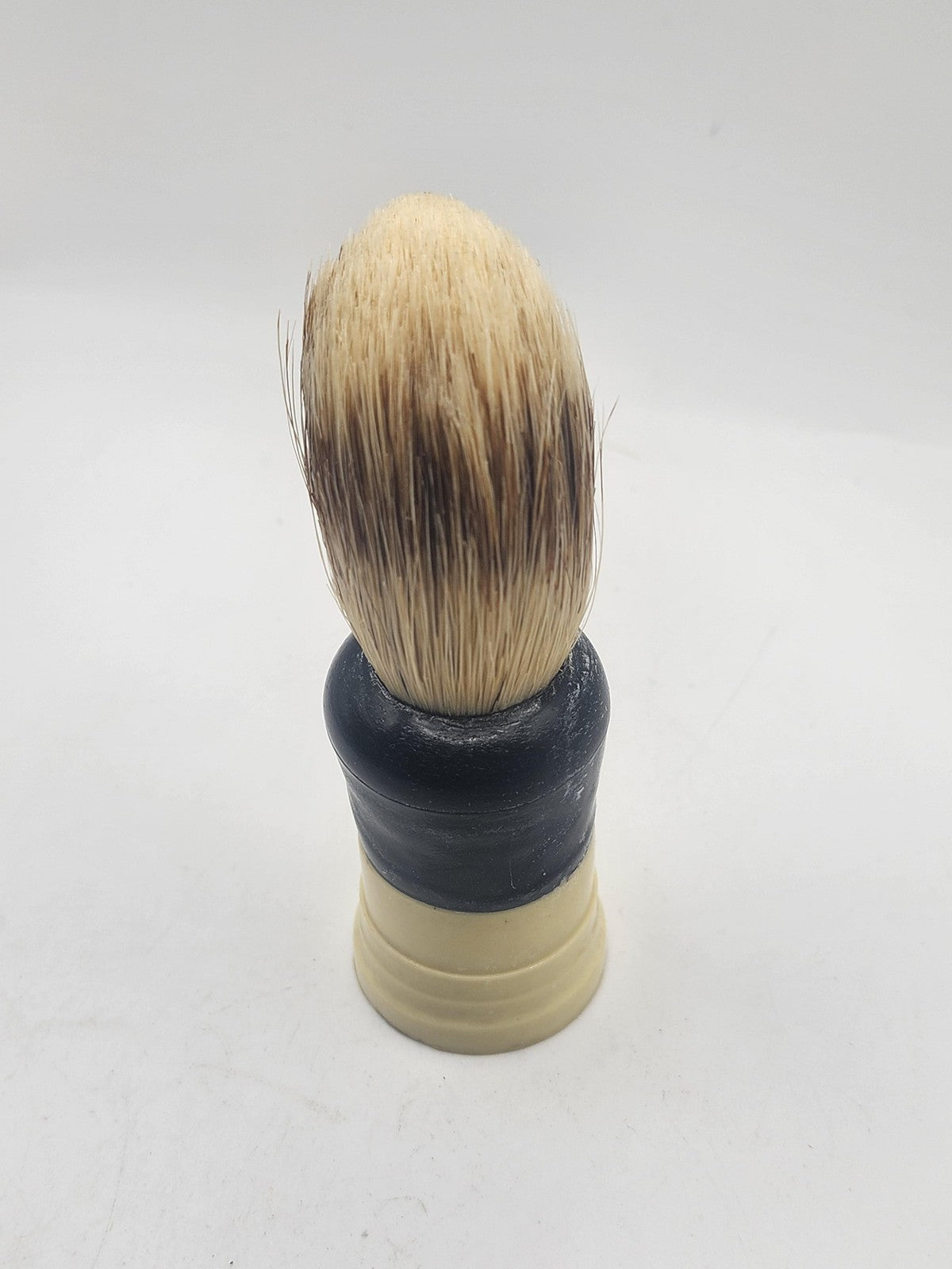 Vintage Cavalier K-40 Boar Bristle Shaving Brush Beige Plastic USA Sterilized