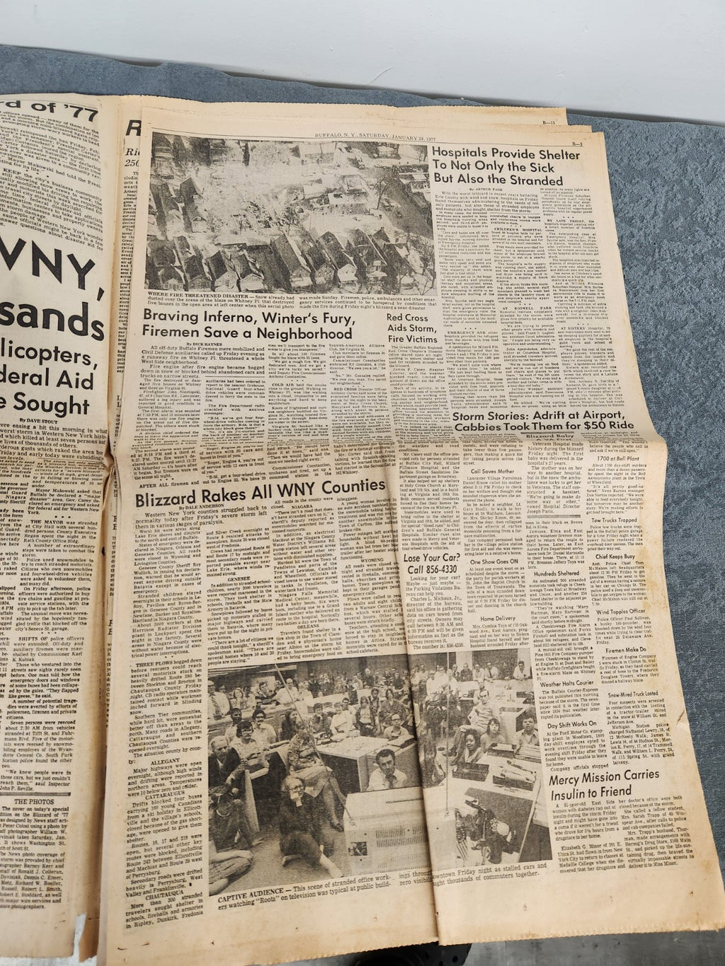 Vintage 1977 Buffalo Evening News Blizzard of '77 Special Magazine Newspaper...