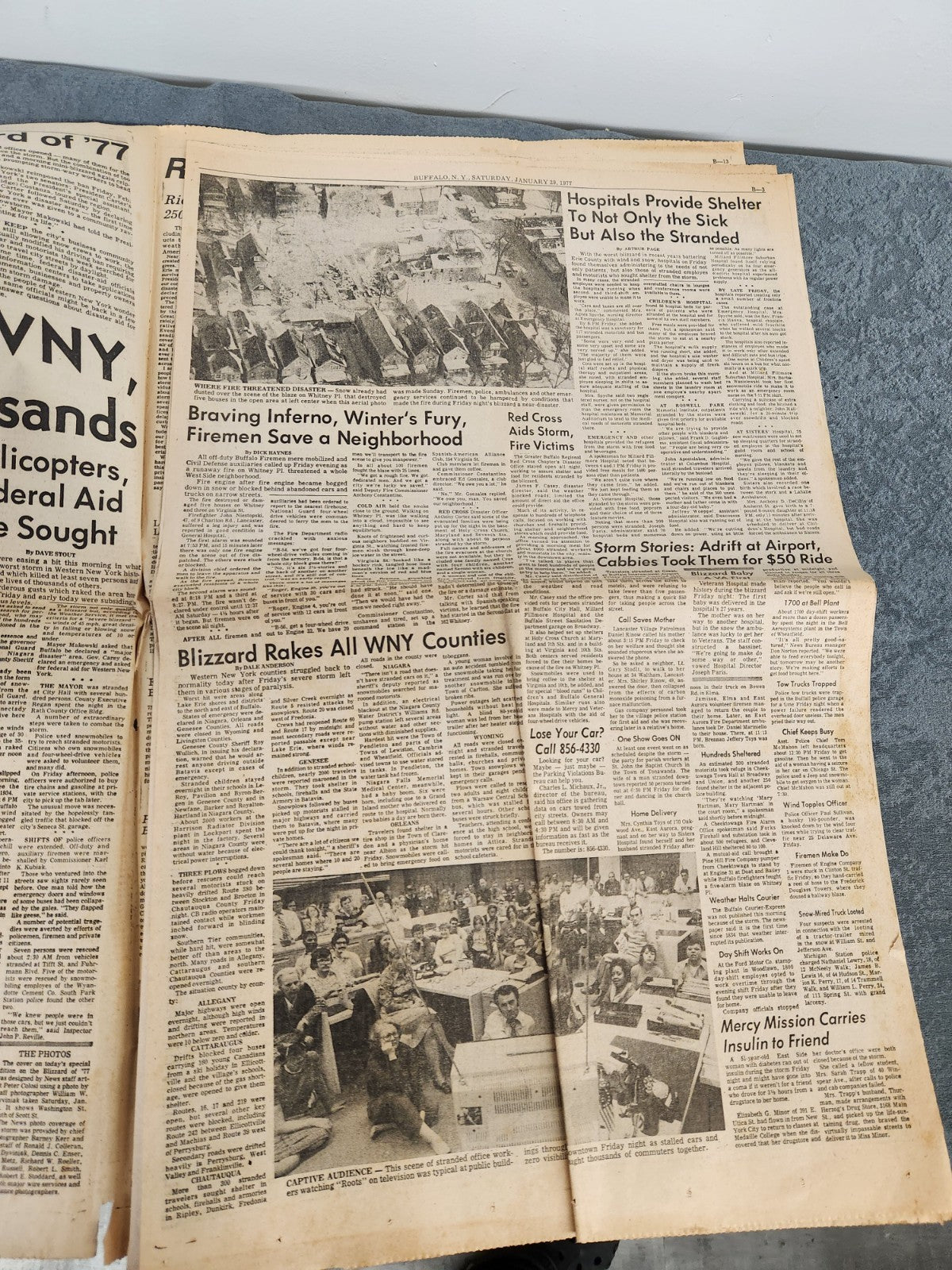 Vintage 1977 Buffalo Evening News Blizzard of '77 Special Magazine Newspaper...