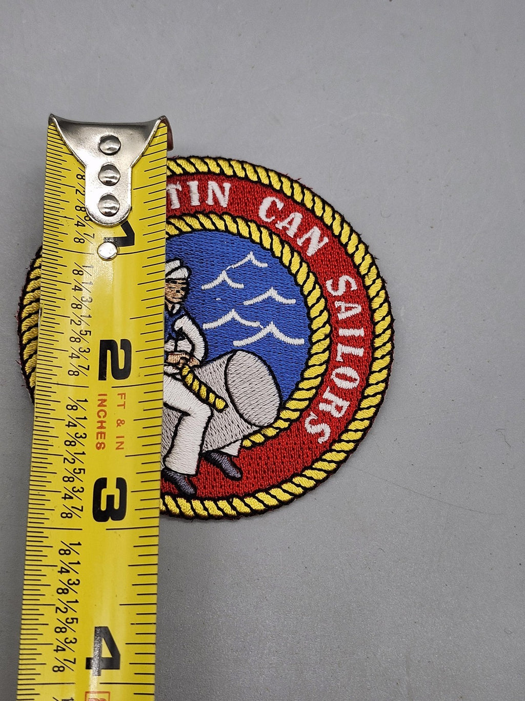 Friends Of Tin Can Sailors Navy Patch Round Red Blue Yellow Embroidered Cloth
