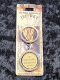 Jeffrey Hidden Personality Keychain Silver Tone Engraved Novelty Gift Decor