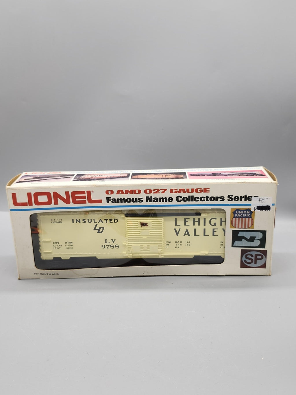 Vintage Lionel O O27 Gauge Lehigh Valley Insulated Box Car 6-9788 Beige 1977