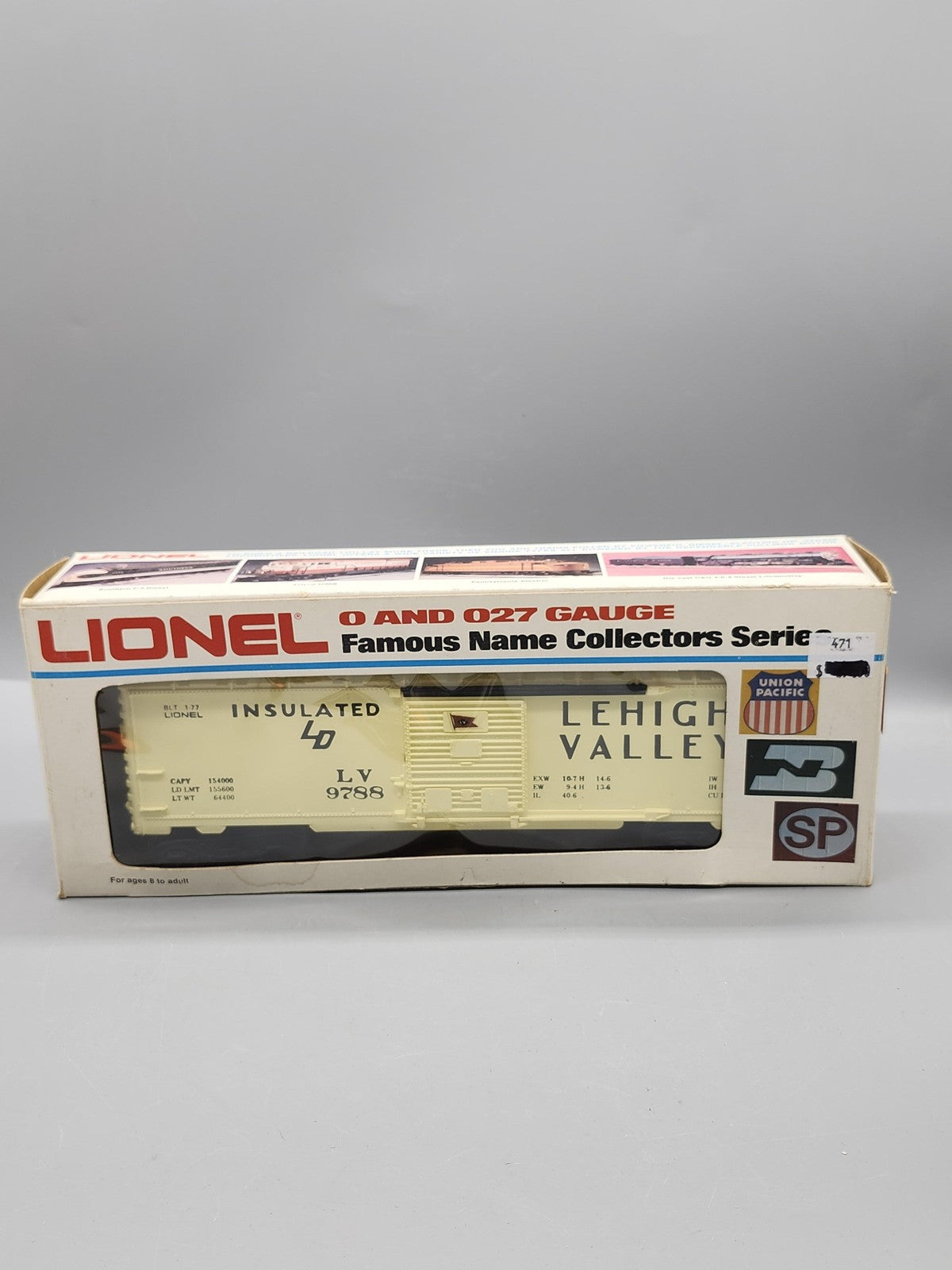 Vintage Lionel O O27 Gauge Lehigh Valley Insulated Box Car 6-9788 Beige 1977