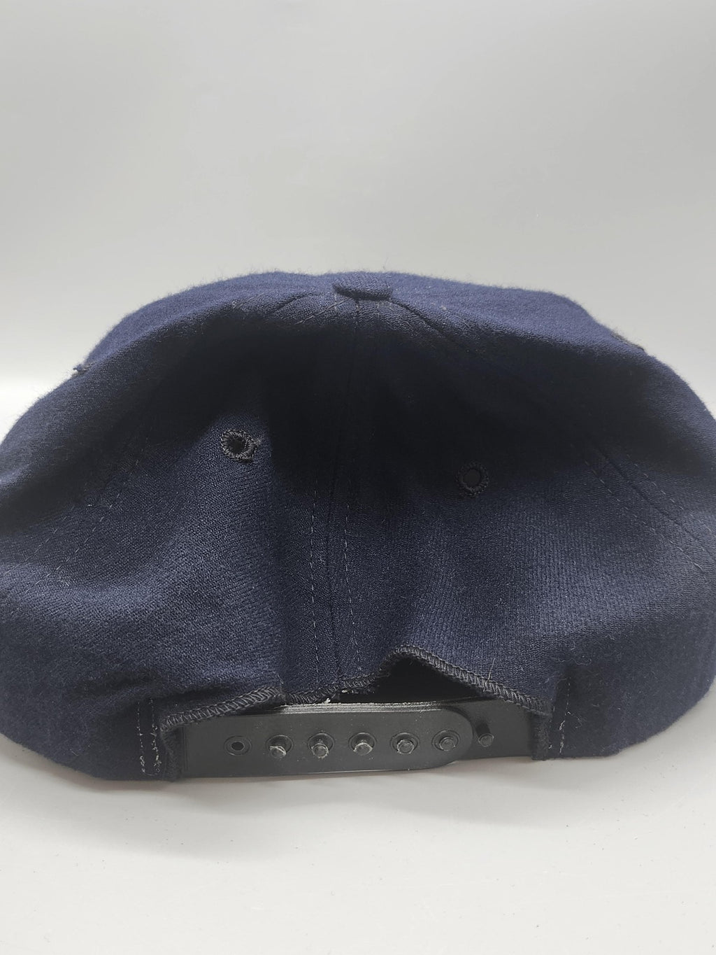 Vintage New Era Jack Daniels Hat Cap Snap Back Mens Medium Blue Beer USA 80s