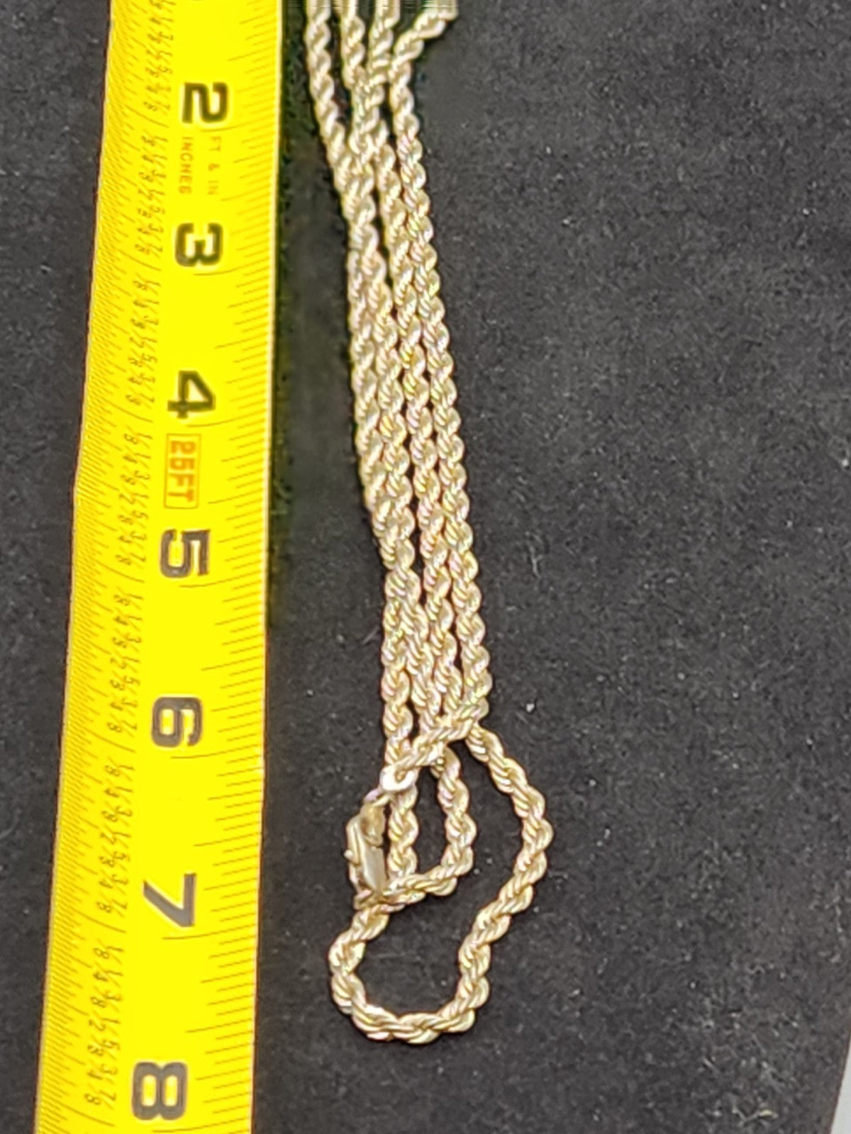 Vintage Twisted Gold Tone Rope Necklace Classic Layering Chain 24K GP Marked