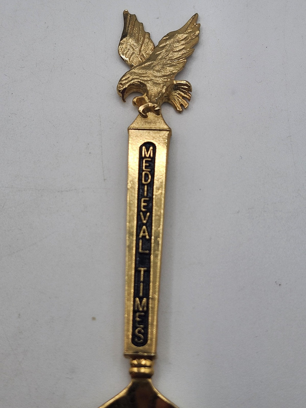 Medieval Times Florida Souvenir Spoon Gold Tone Eagle Handle Decor Collectible
