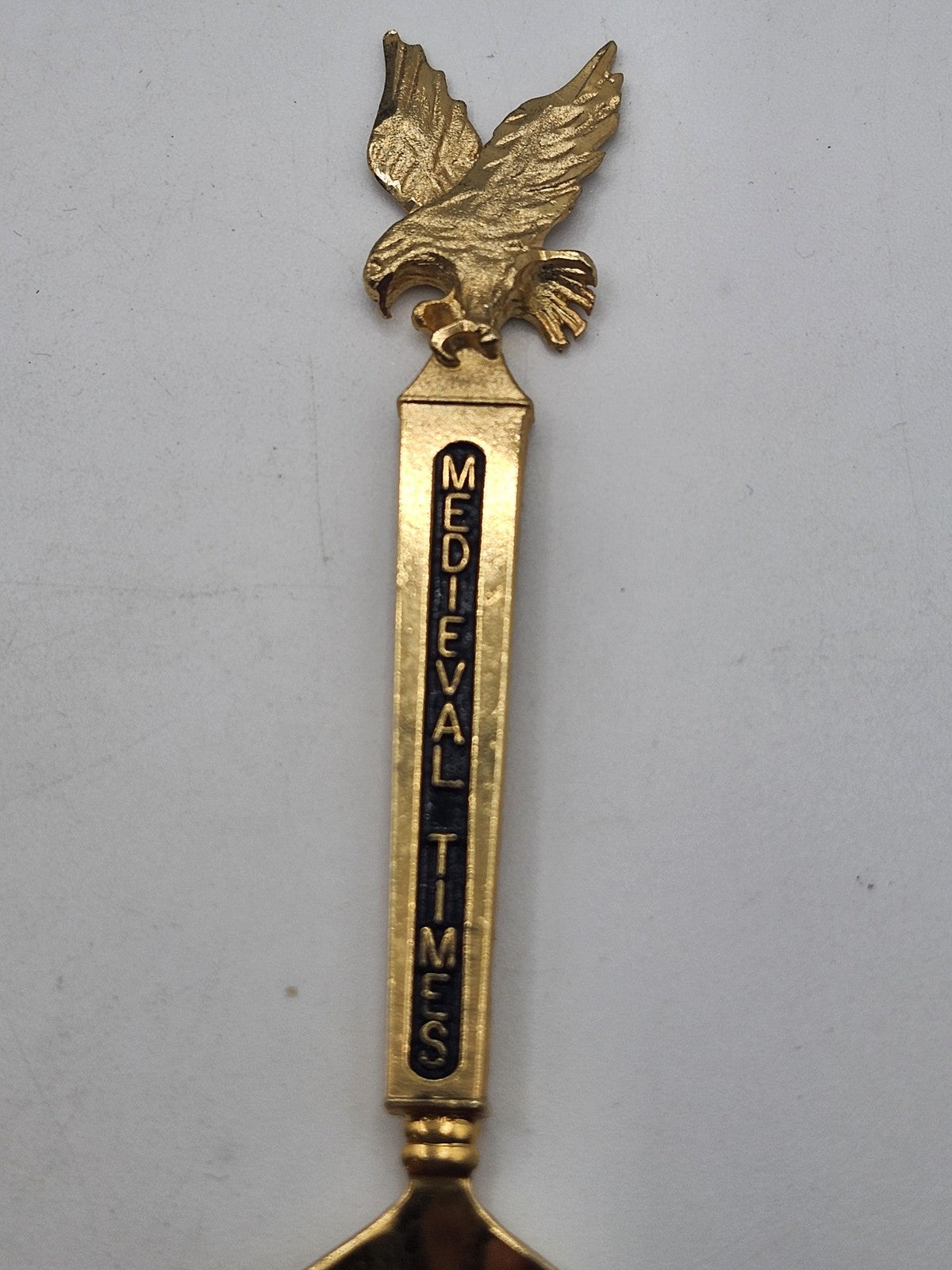 Medieval Times Florida Souvenir Spoon Gold Tone Eagle Handle Decor Collectible
