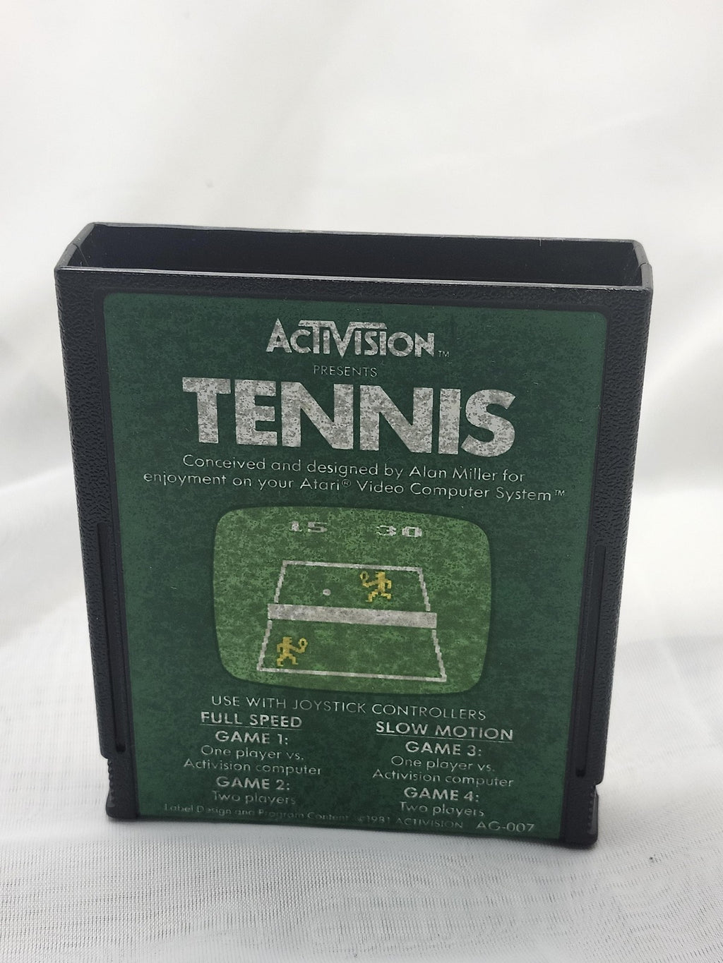 Tennis Atari 2600 Game Cartridge Activision Sports Multiplayer 1981 NTSC-U/C