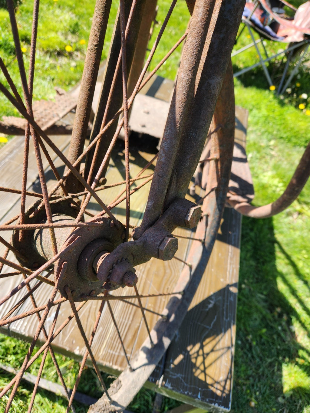 Antique SIMPLEX Early Motorcycle /  Bicycle Frame Springer Fork  Project 1930S