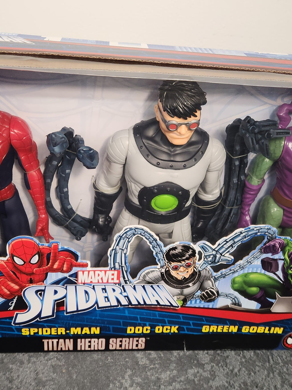 Marvel Spider-Man Titan Hero Series 4 Figure Gift Set Spider-Man Green Goblin...