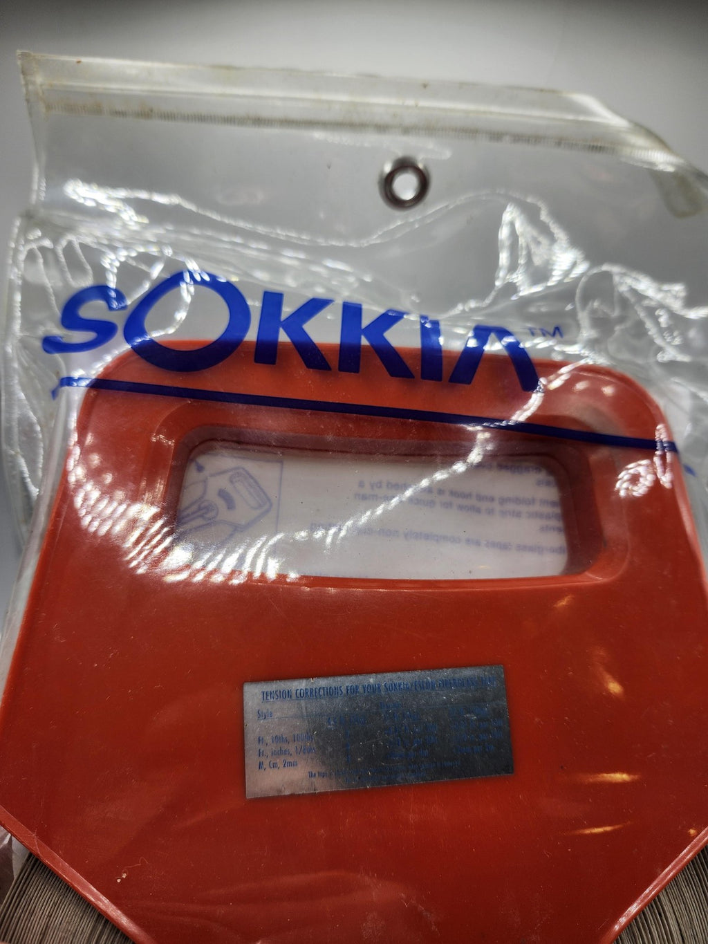 SOKKIA R100F Fiberglass Measuring Tape 100 Ft Open Reel Surveying Tool Orange