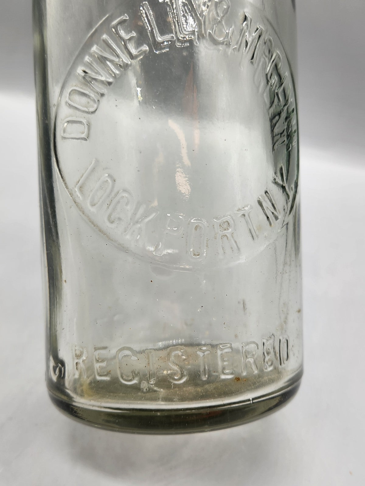 Vintage Donnelly & McGann Lockport NY Embossed Soda Bottle Rochester NY