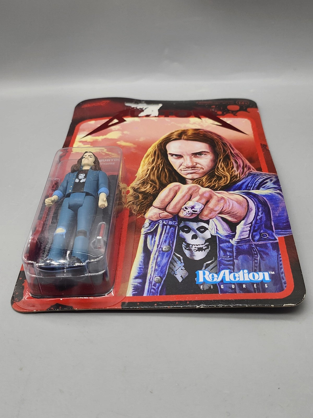 Metallica Cliff Burton Action Figure Super7 ReAction Carded 1:18 Multicolor