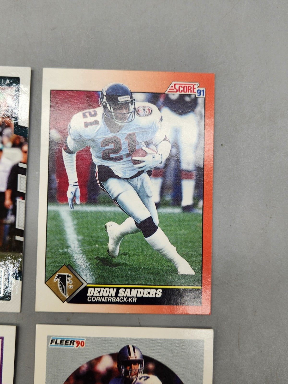 NFL Football Card Lot Deion Sanders Score 1991 Carson Wentz Cornelius Bennett...