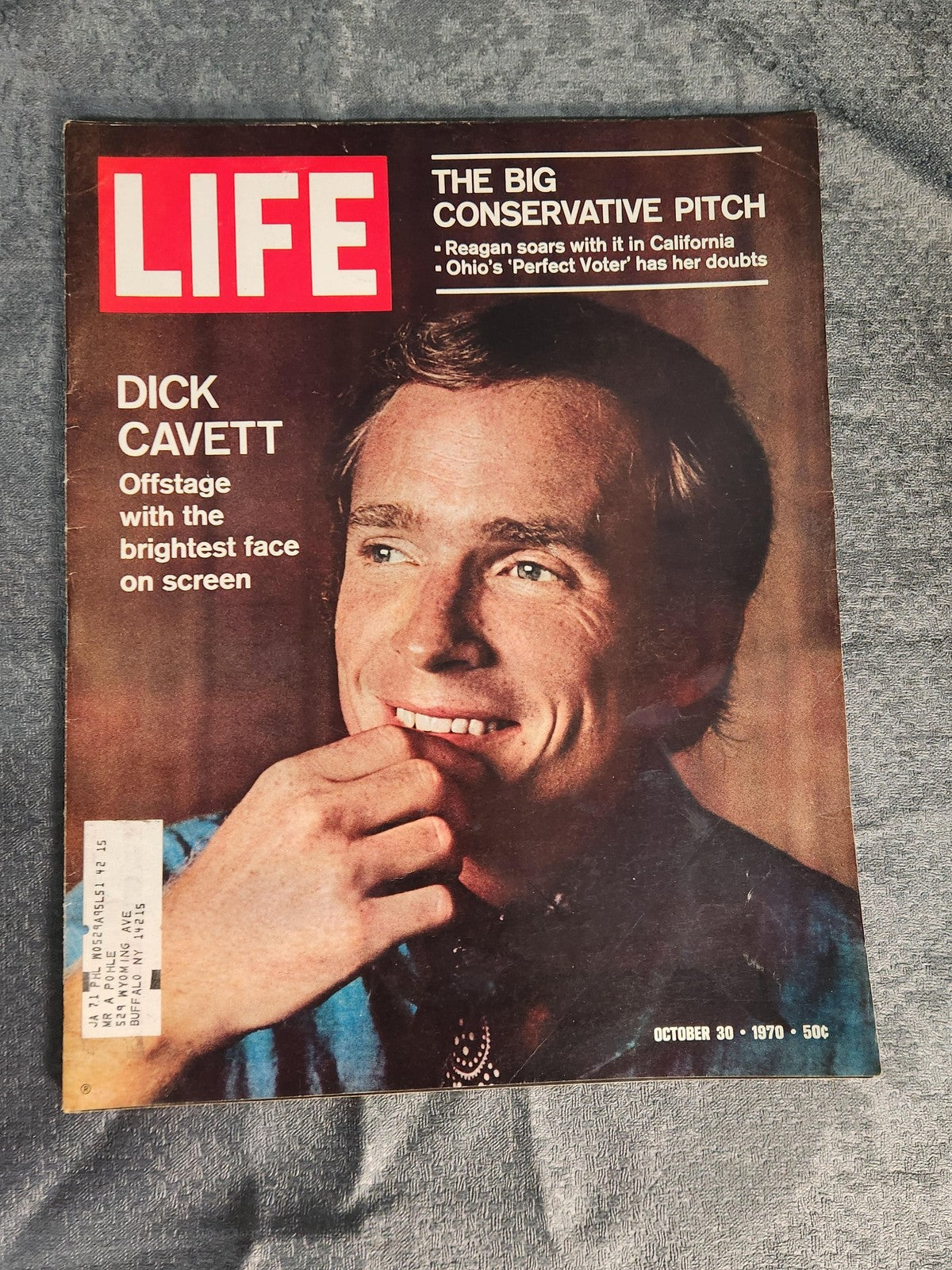 Vintage Life Dick Cavett Reagan The Big Conservative Pitch Magazine 1970 USA