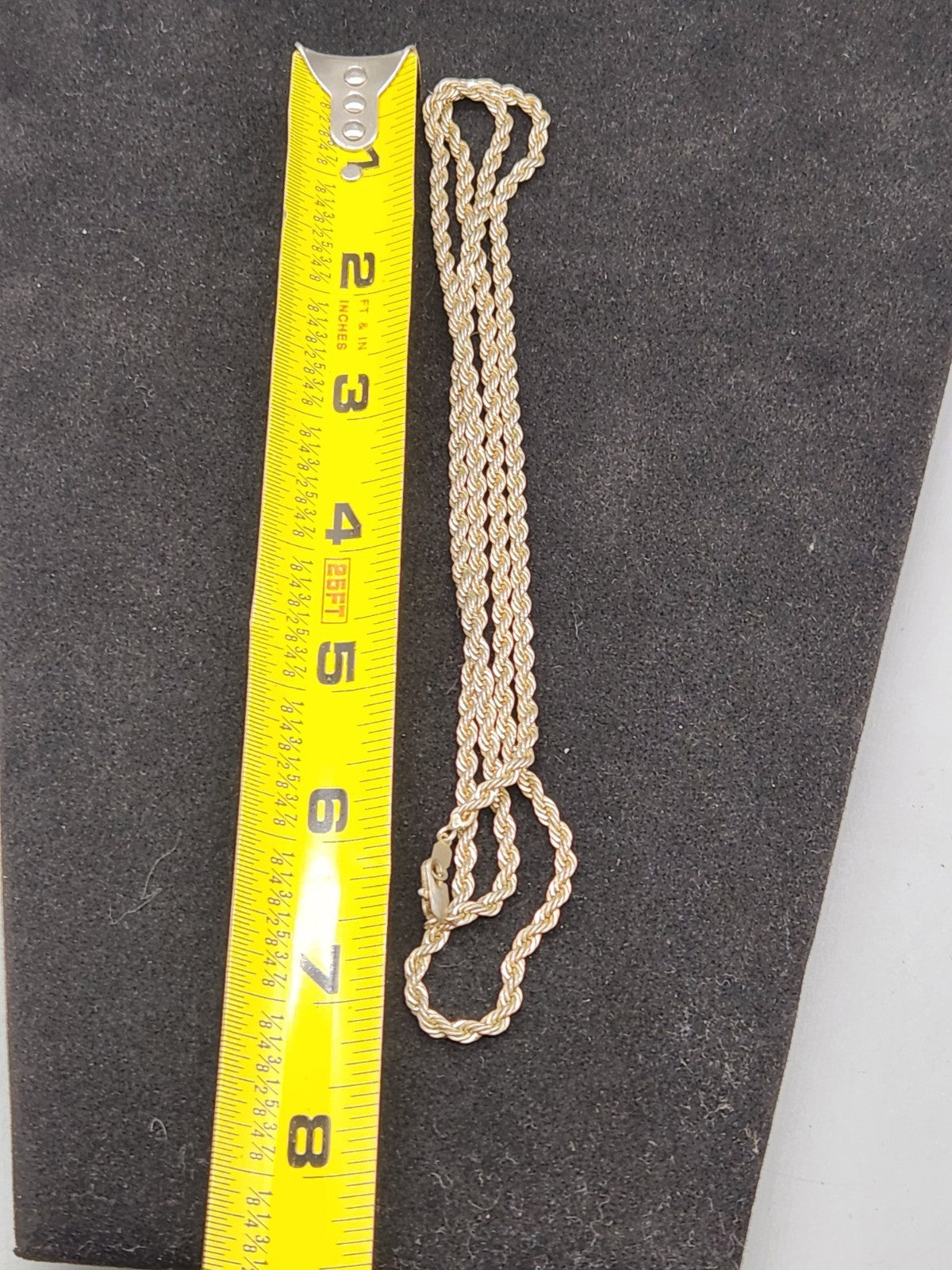 Vintage Twisted Gold Tone Rope Necklace Classic Layering Chain 24K GP Marked