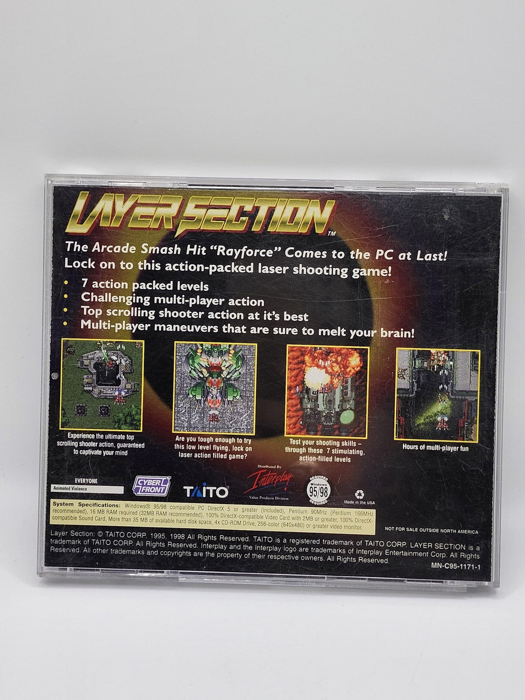 Layer Section PC CD-ROM Game CIB Manual Taito Interplay Shooter E Win95 98