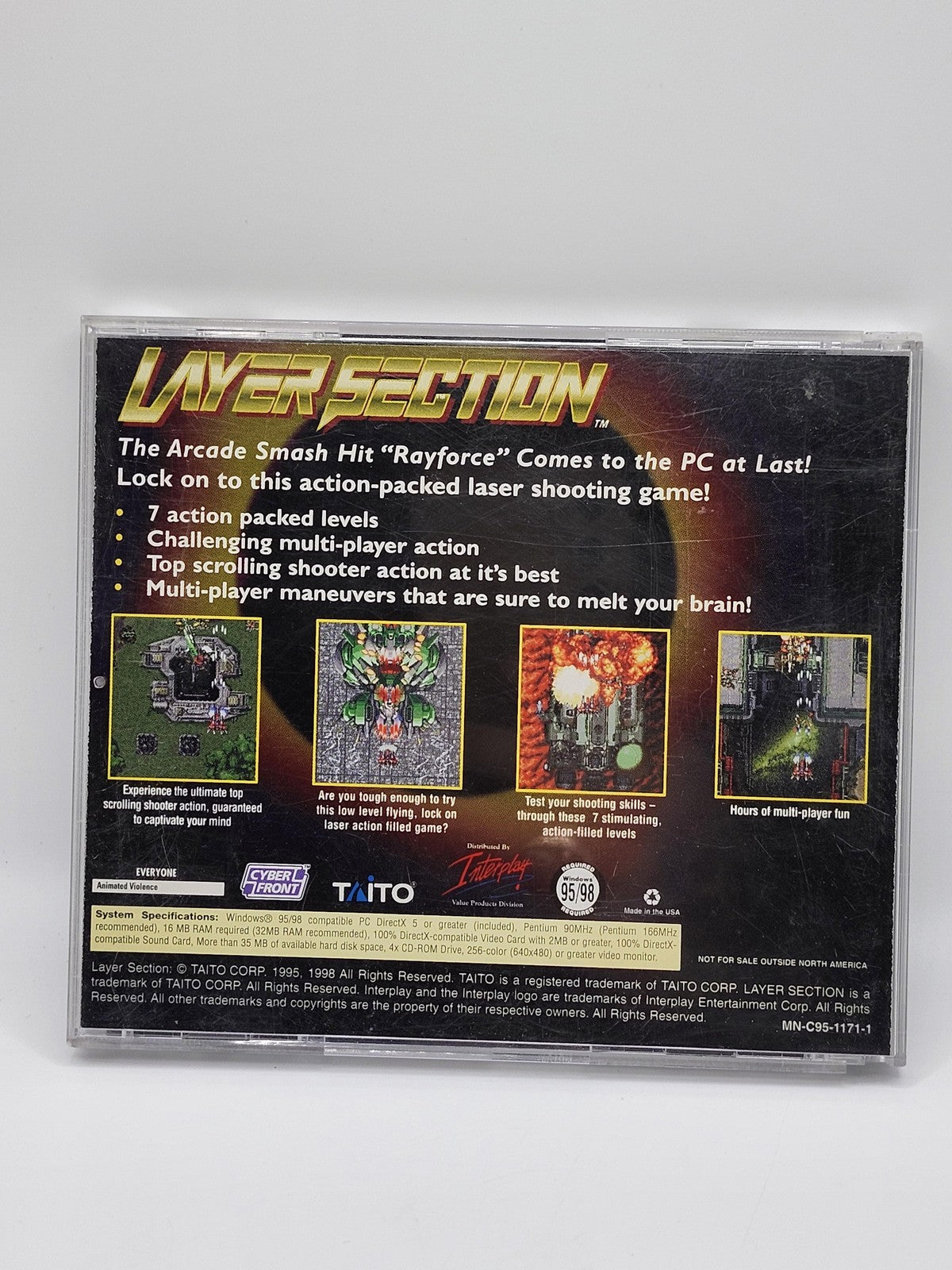 Layer Section PC CD-ROM Game CIB Manual Taito Interplay Shooter E Win95 98