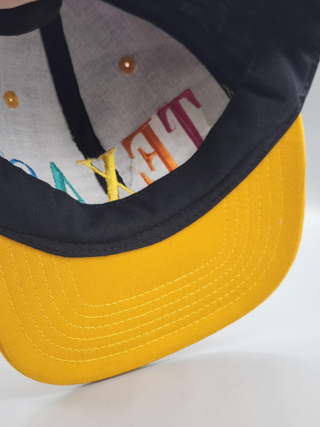 Texas Willco Imports Hat Cap Snap Back Mens One Size Black Yellow Rainbow