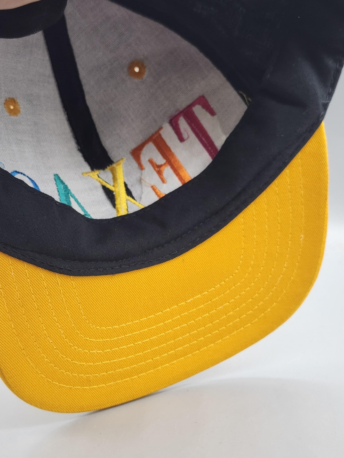 Texas Willco Imports Hat Cap Snap Back Mens One Size Black Yellow Rainbow