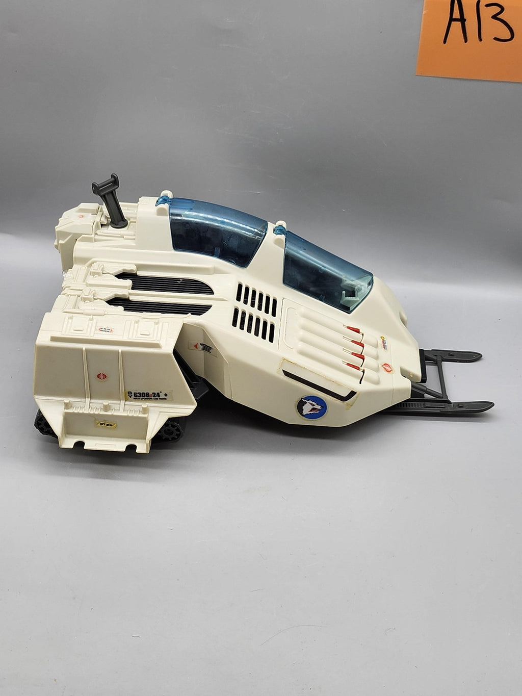 Vintage G.I. Joe Cobra Commander WOLF Vehicle Hasbro White Plastic Toy Loose