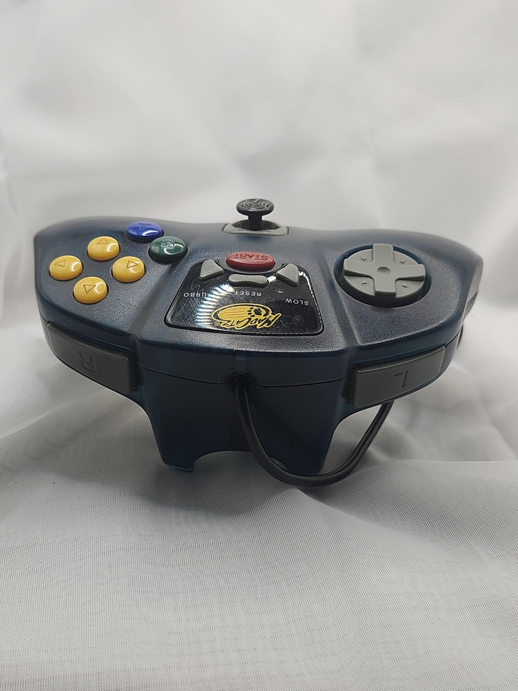 Mad Catz Blue Wired Controller Gamepad For Nintendo 64 N64 Turbo Slow Buttons