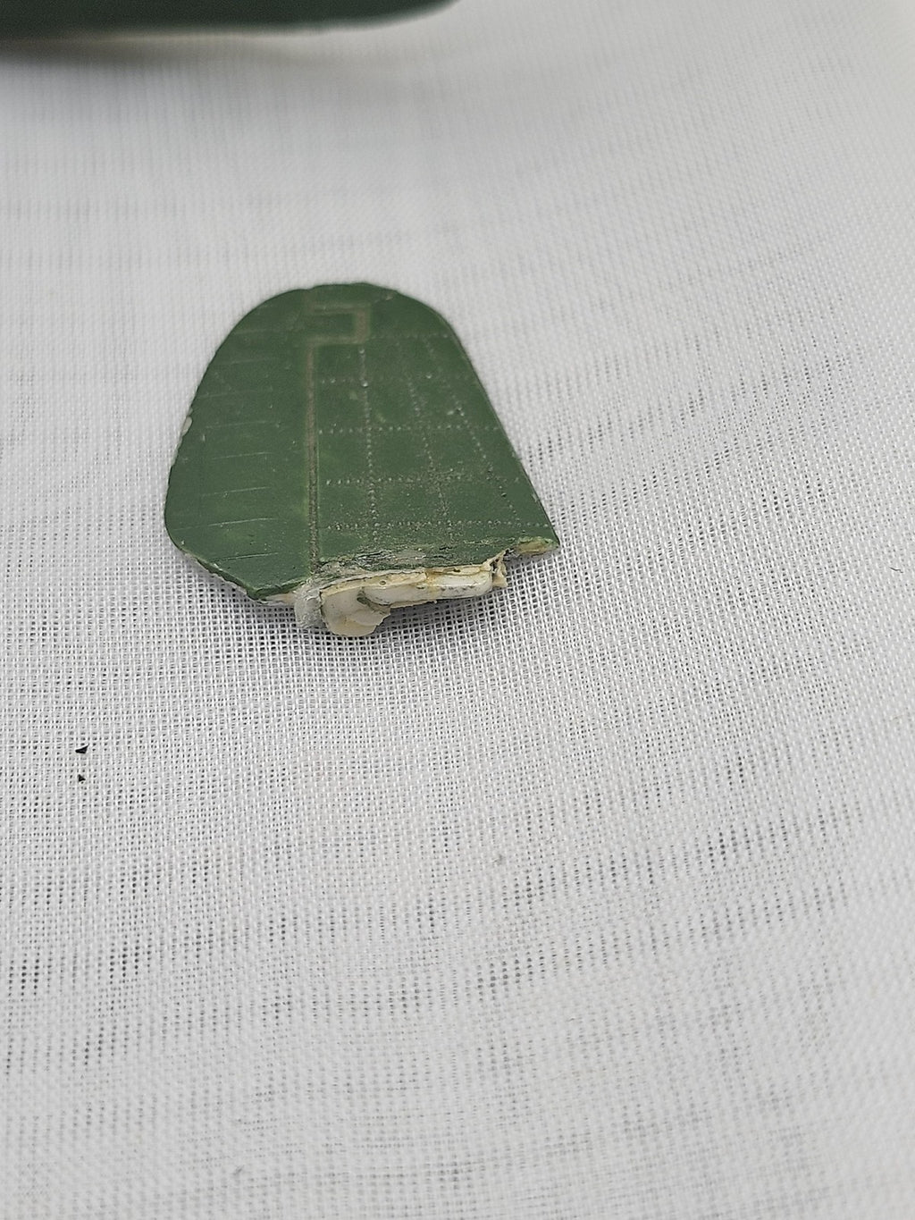 Vintage Zamak Military Airplane Toy Small Green Fighter Shark Mouth Parts Repair