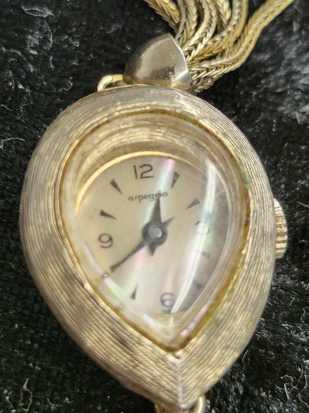 Arpeggio Necklace Watch Womens Gold Tone Teardrop Tassel Arabic Dial Parts