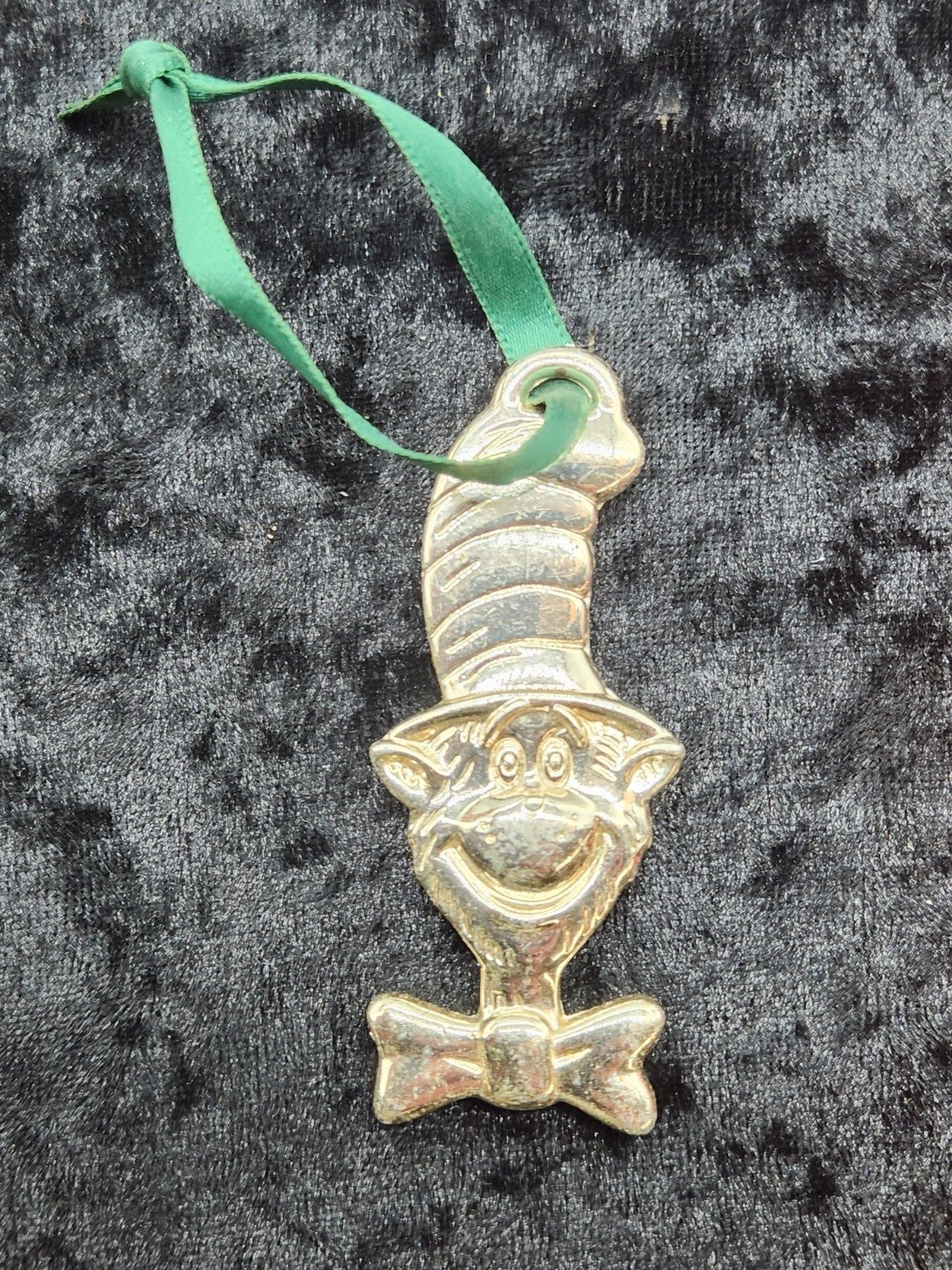 Vintage Dr. Seuss Cat In The Hat Brass Tone Ornament Decoration Hallmark Style