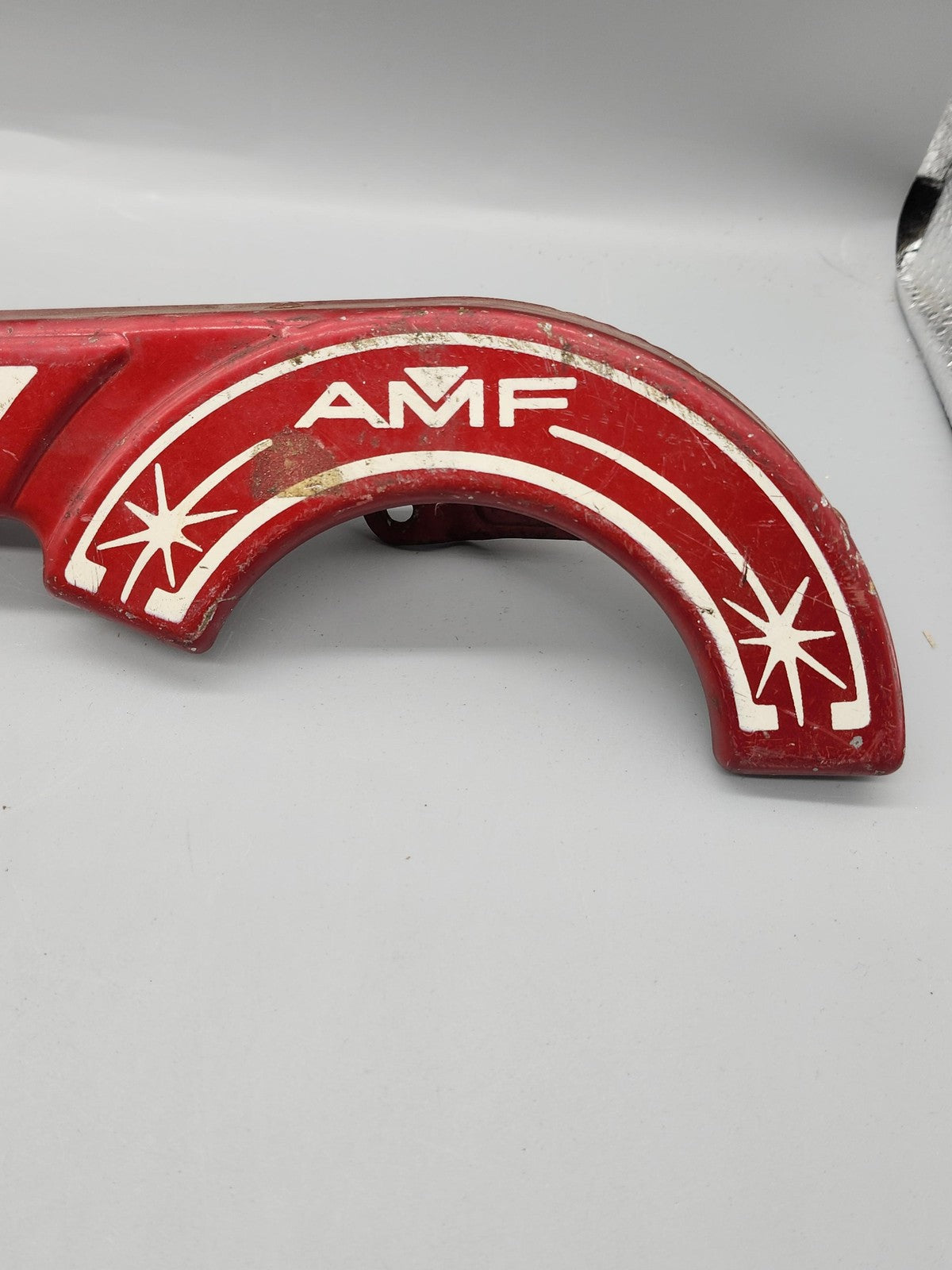 Vintage AMF Roadmaster Bicycle Chain Guard Red 16.5 In Starburst Cruiser BMX
