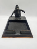Vintage Republic Coal & Coke Co Penguin Desk Tray Black copper cast Advertising