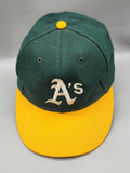 Vintage Oakland Athletics A's Diamond Collection Fitted Hat Size 7 5/8 Green...
