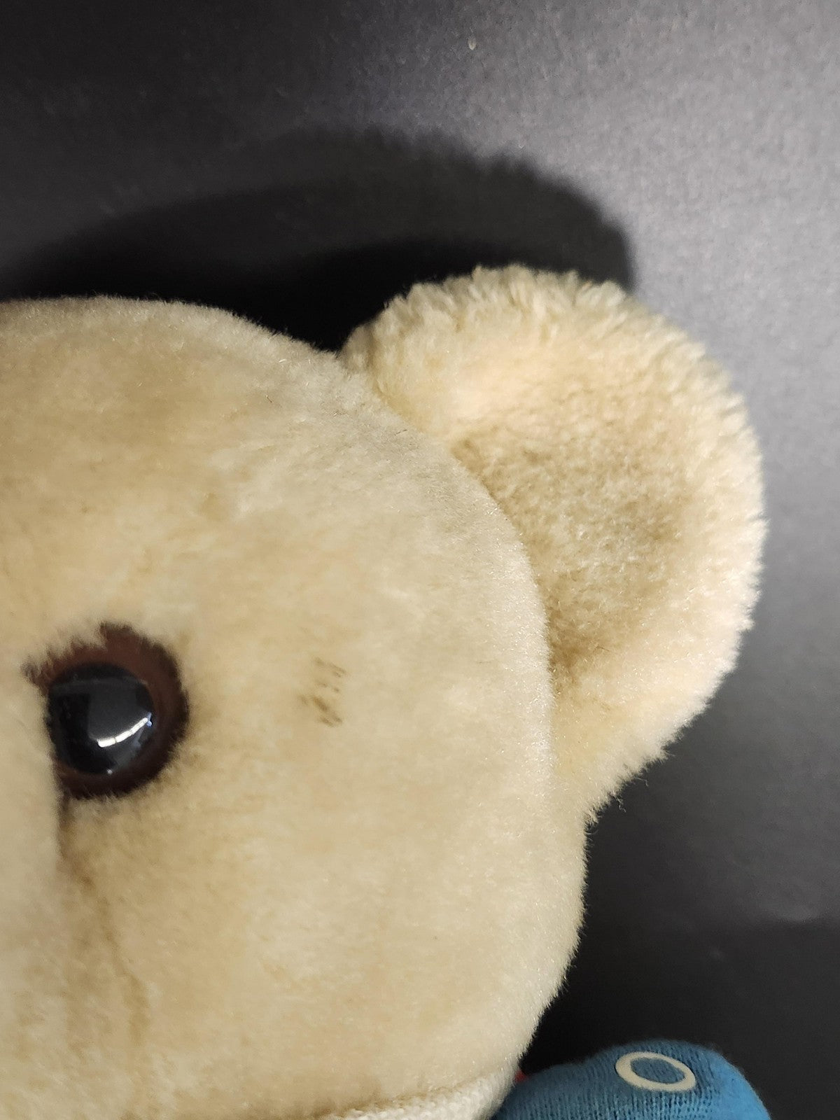 Goffa International Teddy Bear Plush Medium Beige Blue Shirt Stuffed Toy Cute