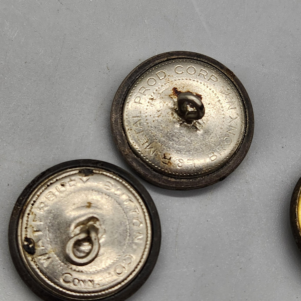 Vintage WW2 US Military Uniform Button Lot 8 Brass Eagle Shield Waterbury NY