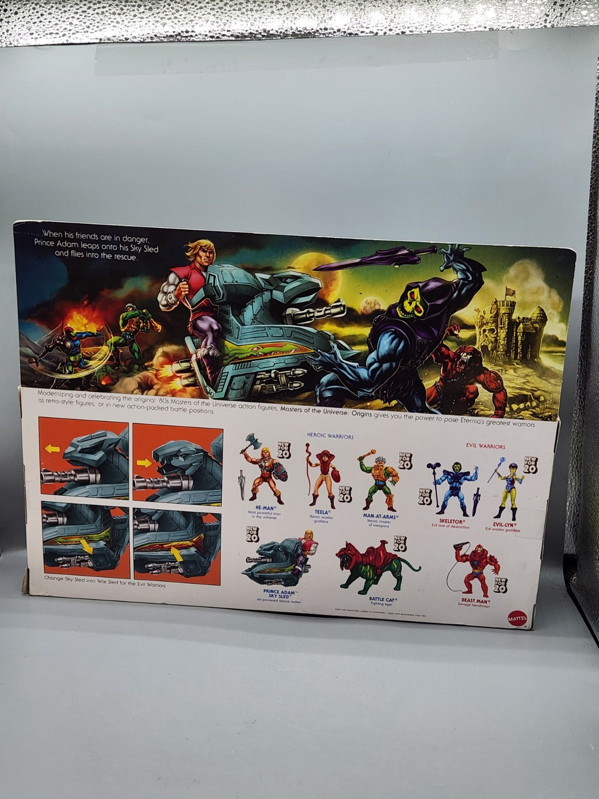 Masters of the Universe Prince Adam Sky Sled Mattel MOTU Vehicle Figure Set NEW