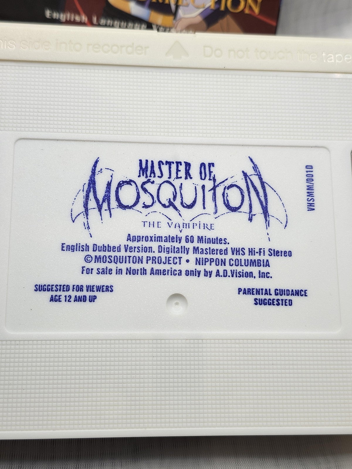 Vintage Master Of Mosquiton Vampire Resurrection VHS English Dub Anime Horror