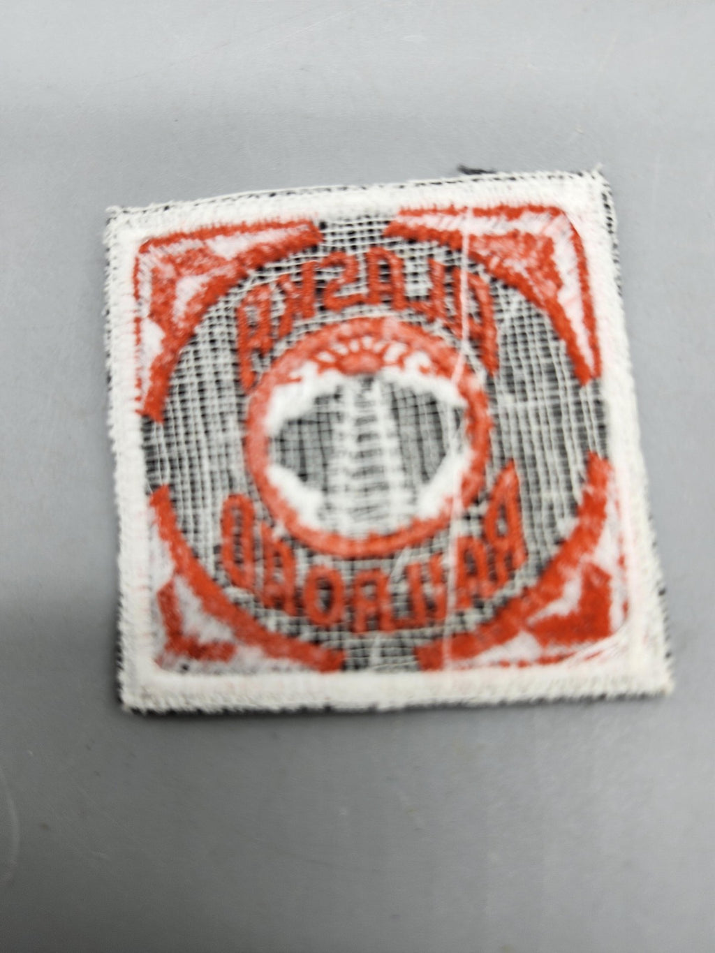 Alaska Railroad Embroidered Patch Orange Black Train Logo Sew On Badge Small