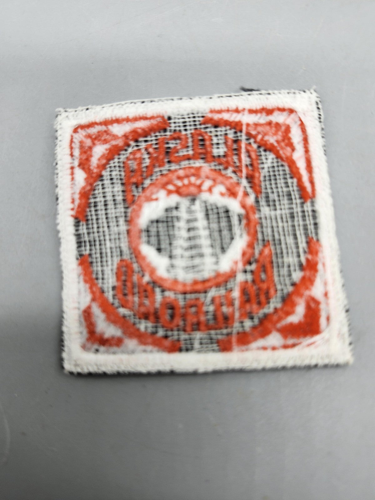 Alaska Railroad Embroidered Patch Orange Black Train Logo Sew On Badge Small