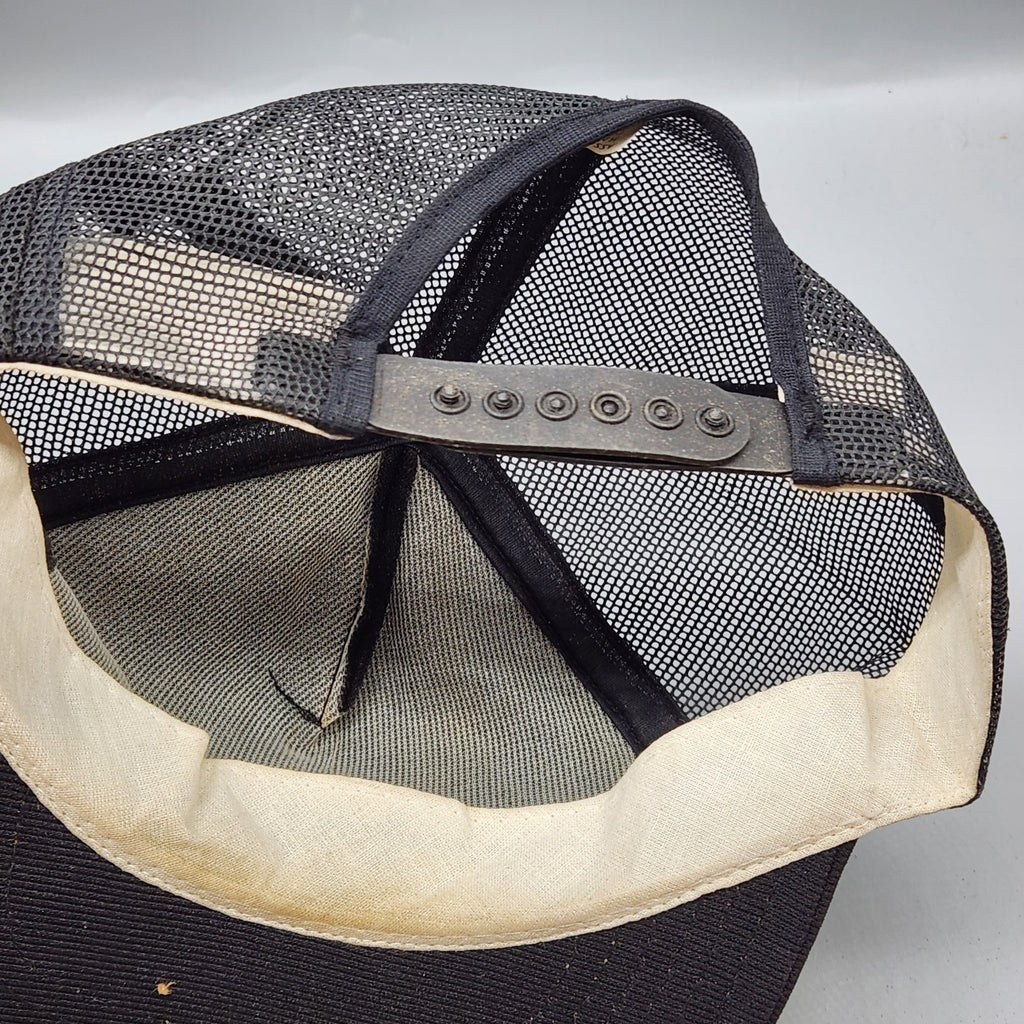 Vintage Jack Daniel’s Trucker Hat USA Made Mesh Snapback Whiskey Black Cap Distr