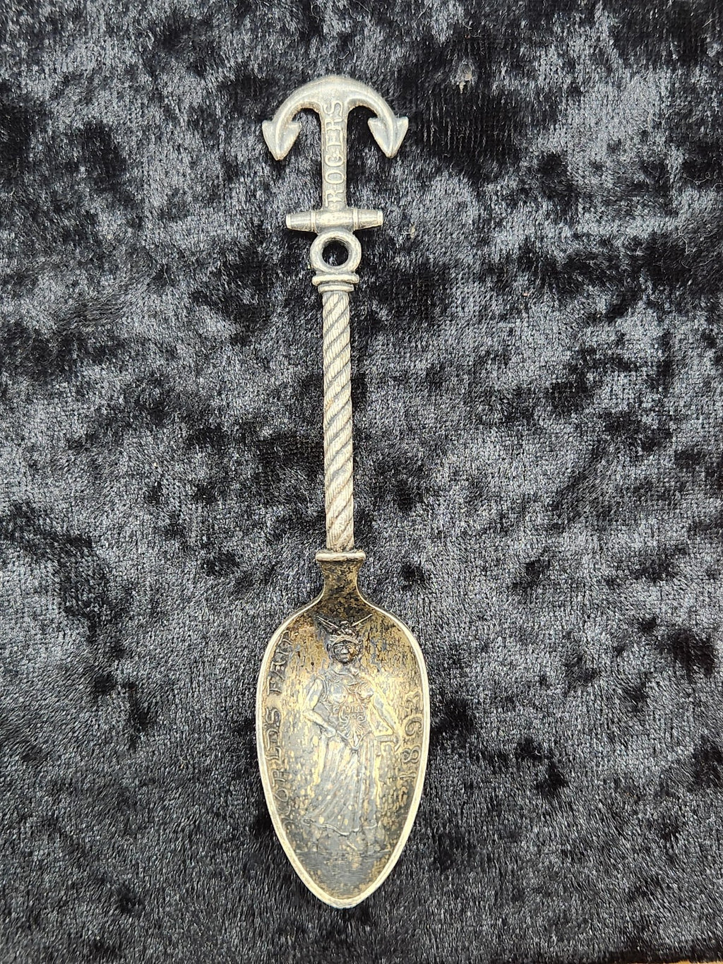 Vintage Rogers 1893 World's Fair Chicago IL Souvenir Spoon Small Silver Tone