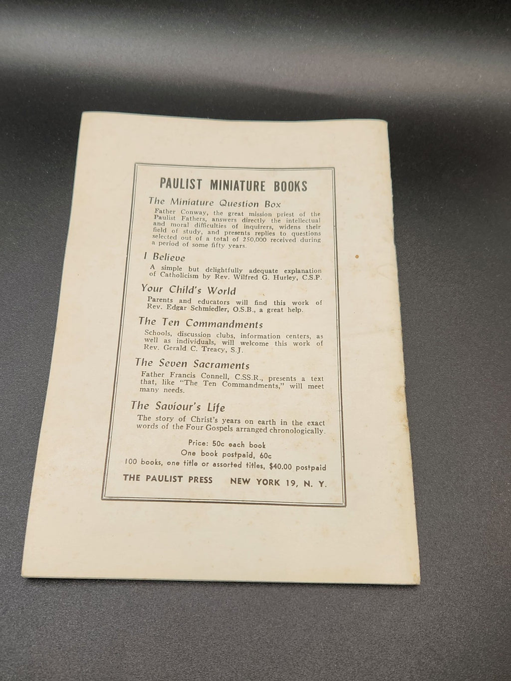 1940 Why All Should Go To Mass Rev Edward M Betowski Catholic Discussion Booklet