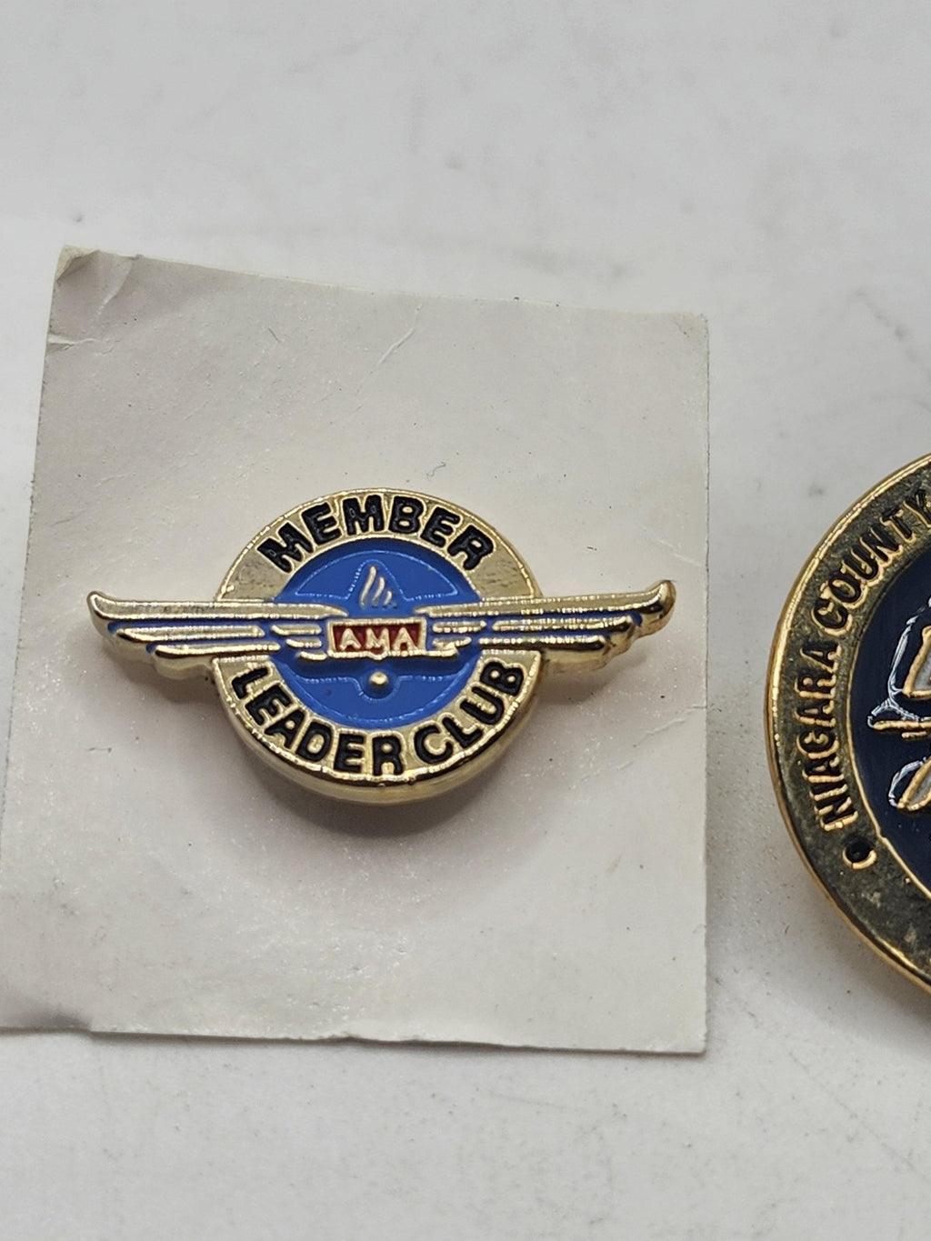 Vintage AMA Leader Club Balsa Dusters Pins Lot 2 Niagara County NY Flying Club