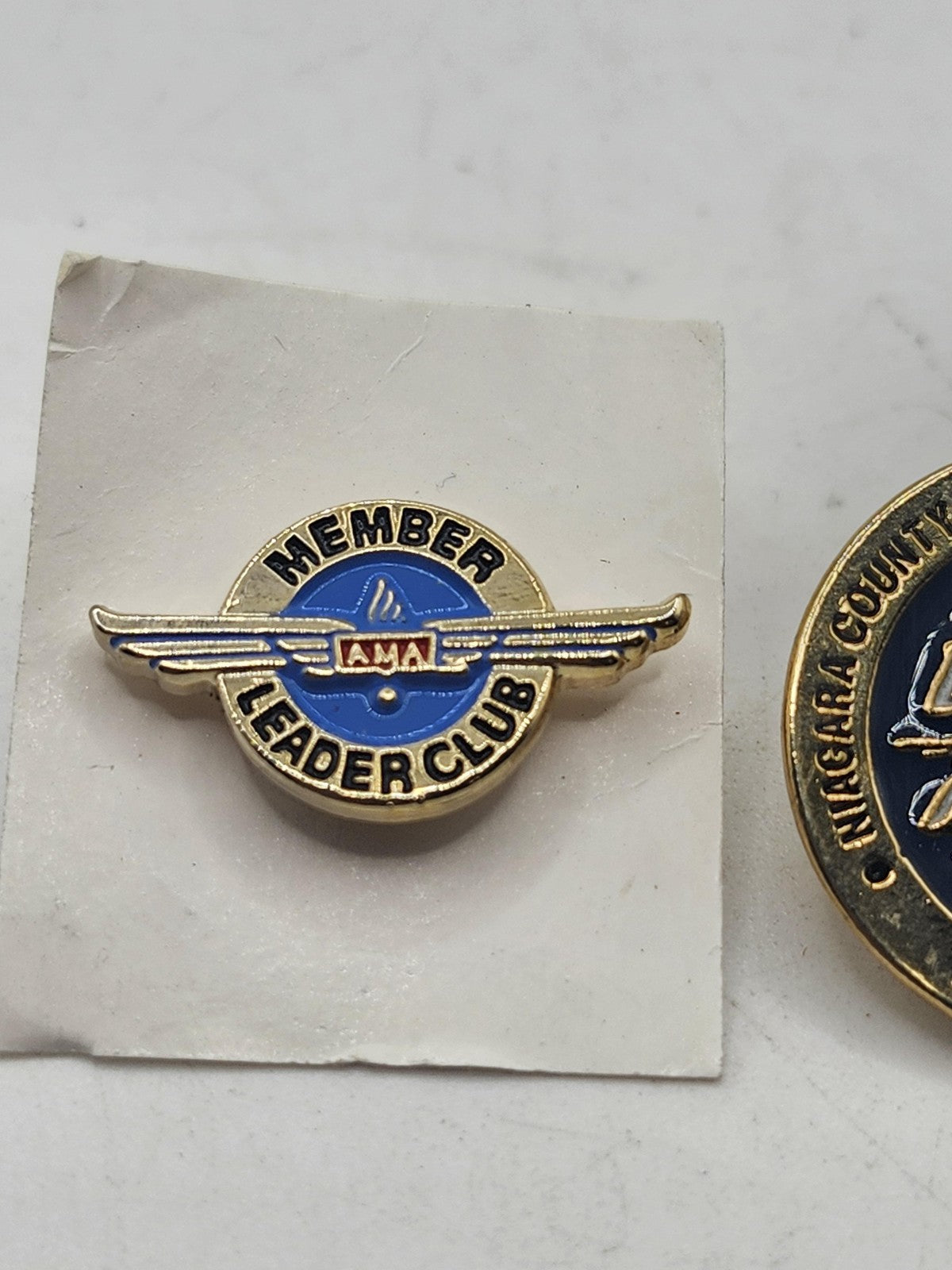 Vintage AMA Leader Club Balsa Dusters Pins Lot 2 Niagara County NY Flying Club