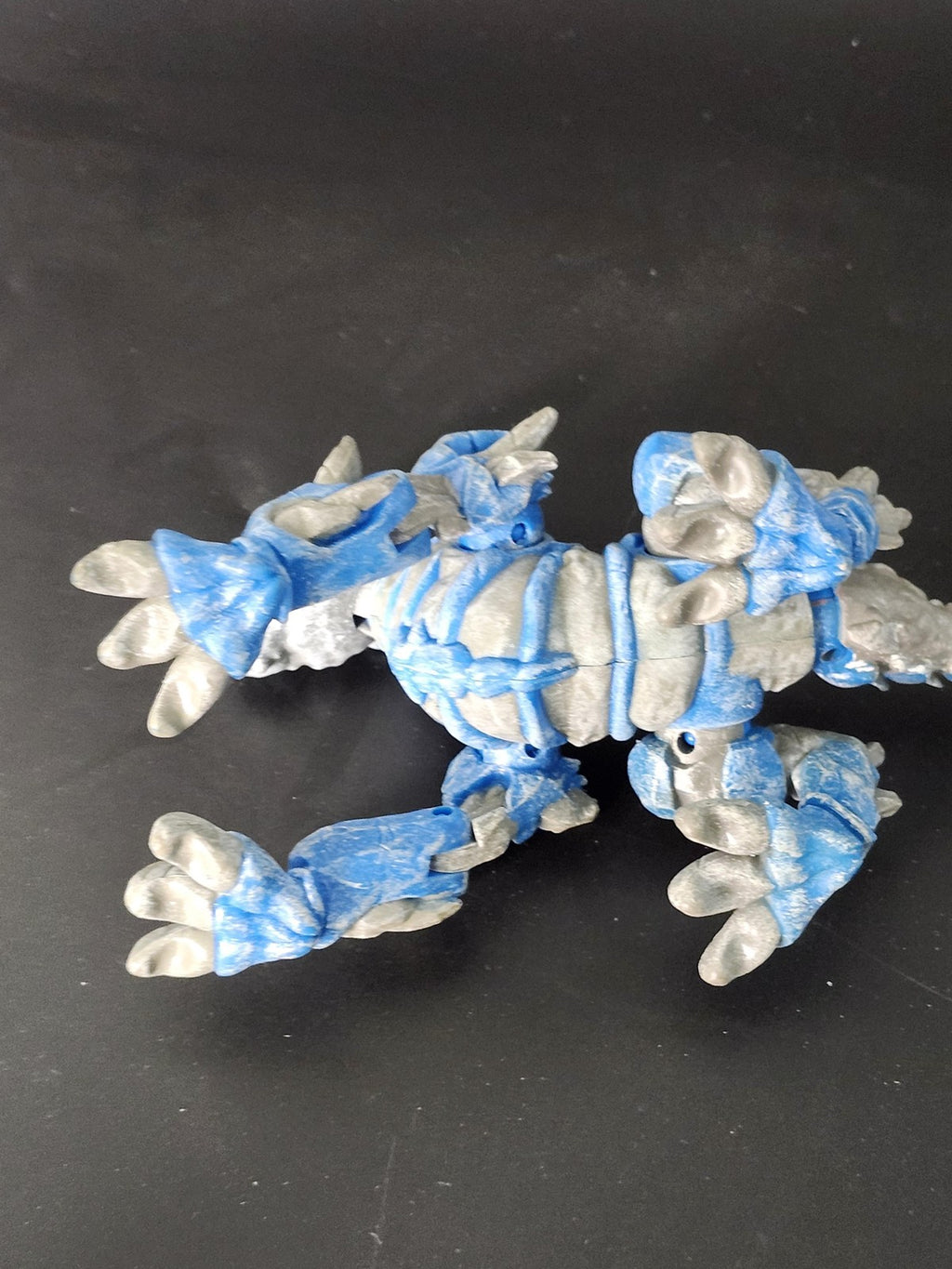 Blue Dragon Monster Action Figure 7in Plastic Toy Loose Red Eye Dinosaur