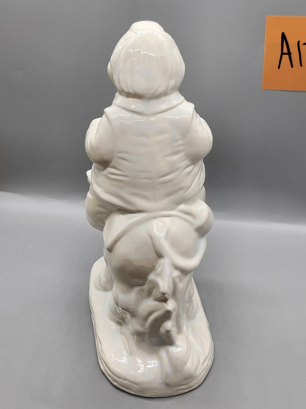 Unmarked White Ceramic Sancho Panza Figurine Don Quixote Literature Home Decor