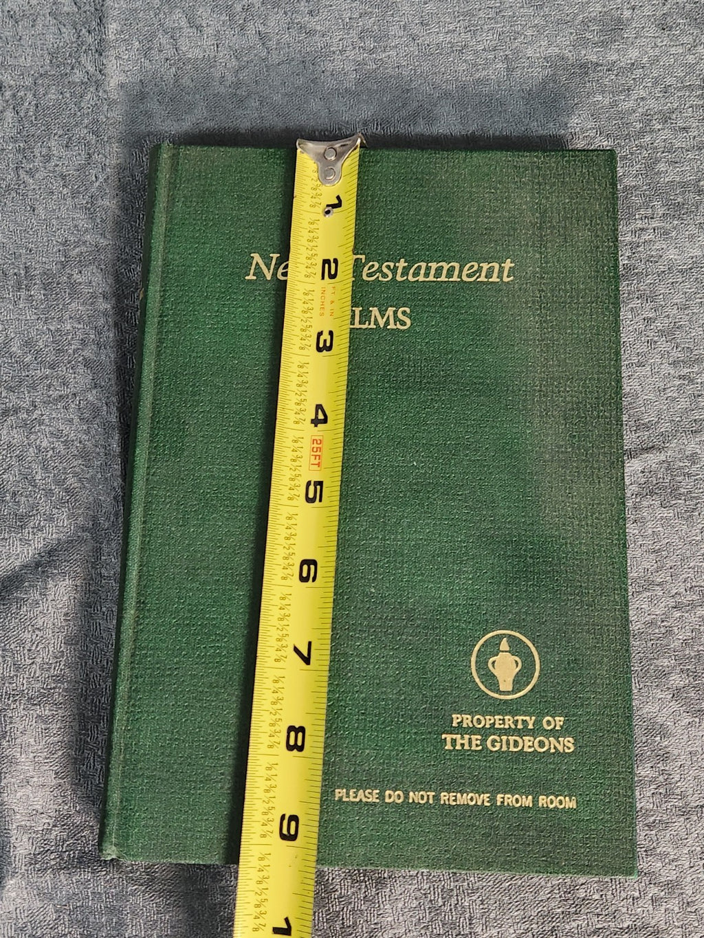Vintage Gideons New Testament Psalms Bible Green Hardcover Hotel Edition