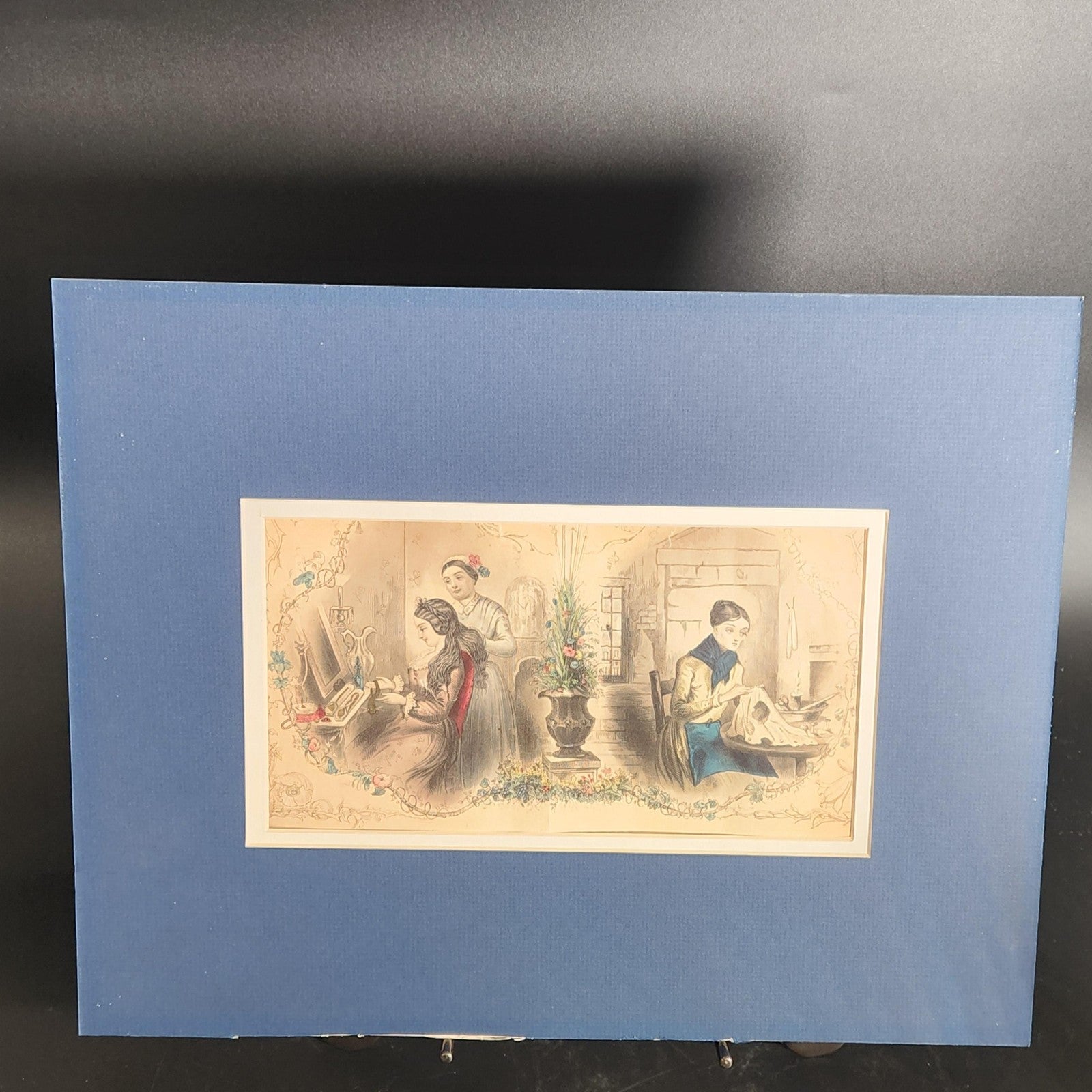 Vintage J J Pease Godeys Ladys Book Pin Money Hand Tinted Color Print 10x13